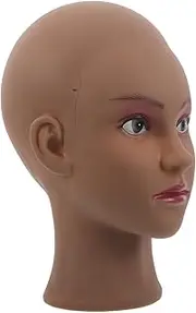 FOMIYES Simulation Human Head Model Female Head Model Brown Mannequin Head Display Cosmetology Practice Mannequin Glasses Display Mannequin Head Mannequin Head for Hair Training