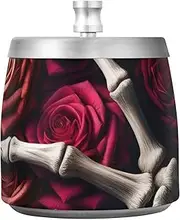 Skull Hand Rose Magenta Home Ashtray, Smokeless Ashtray, Ash Trays for Smokers