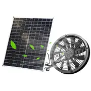 Solar Powered Fan for Camping Outdoor 20W Solar Panel Fan Kit 3000 RPM - IP65 Waterproof Versatile for Homes RVs Greenhouses and Animals Black