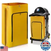 Cleaning Cart Bag Zippered Front Replacement Janitorial Cart Bag 24 Gallon La