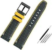 [AMGHCGTEEW] Fit For Tag Heuer Fit For Breitling Fit For Avengers Fit For Mido Fit For Citizen Fit For Luminox Leather Watch Strap Universal Men's Stomatal Watchband 22m