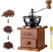 Portable Manual Coffee Grinder Wooden Manual Coffee Bean Grinder with Ceramic Gr