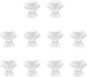Clear Crystal Furniture Decoration Pull Knobs, 25mm Crystal Glass Door Knobs Furniture Cabinet Knobs Drawer Pull Handle with Screw (Size : 25MM10PCS) (Color : OneColor, Size : 25MM10PCS) (Color : One