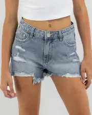 [DESU] DESU Girls' Zimi Shorts in Mid Blue Size 12 12 Mid Blue