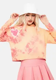 [Frankies Bikinis] Sherbet Tie Dye Burl Sweatshirt