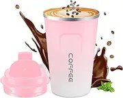 17 Oz Stainless Steel Vacuum Insulated Tumbler Coffee Travel Mug with Lid 510ML Cup for Cold and Hot Drinks. (Pink Gradient)