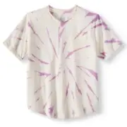 Wonder Nation Boys V Neck Pocket T Shirt X-Large (14-16) Lavender Tie dye NEW