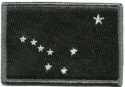 VELCRO® BRAND Fastener Morale HOOK PATCH State Alaska Black 3x2"