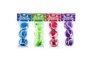 3PK Tennis Balls Pet Basic Brightly Coloured Paw Print Design Fetch 6cm Assorted