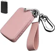 ontto Leather Car Key fob Cover fit for Mazda 3 Alexa Keyring for Mazda 3 CX-30 CX-5 CX-9 Mazda 3 Sedan 2019 2020 Accessories Key case Key Holder Keychain Protector 3 Buttons Pink A