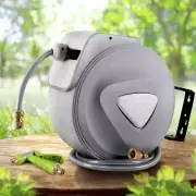 Garden Water Hose Reel Retractable Auto Rewind System Storage Spray Gun 20M