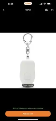 Personal Alarm USB Rechargeable SOS Self Defense Loud 130db Keychain Flashlight