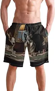 [XYMZR] Dogs Playing Poker Men's Swim Trunks Quick-Dry Bathing Suit Swimming Board Shorts S