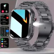 2024 Mens 201 Waterproof Smartwatch with Bluetooth AI Voice