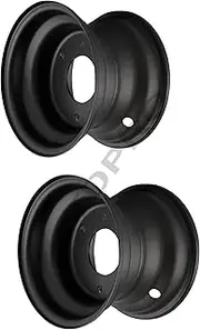 YC Yier 2 Pack 6" Wheel Rim 3 Stud ATV Wheel Rim Fits for Most of 110cc 125cc Go-Kart, ATV, Quad, Lawn Mower 145/70-6 Tire (Black)