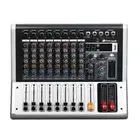 8 Channel PRO Mixer with Effects Power Mixer Bluetooth Audio Mixer for Stage