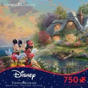 NEW Disney Thomas Kinkade Ceaco Puzzle 750 pcs Mickey and Minnie Sweatheart Cove