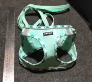 Amtor Cat Dog Pet Harness & Leash Adjustable Vest Reflective Padded Small Green
