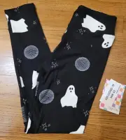 LuLaRoe Gigi + Jax Witchful Thinking Tween Leggings Ghosts & Disco Balls NWT