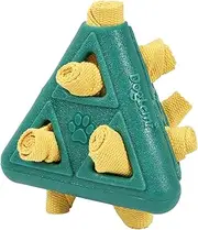 Leefasy Snuffle Ball Treat Dispenser Bite Resistant Hide Treat Portable Interactive Puzzle Toy for Small, Medium, Large Pets Puppy, Green