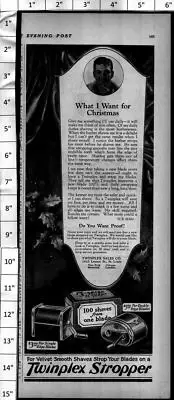 1924 Twinplex Stropper Razor Shaving Strop Sharpening Vintage Print Ad 4001