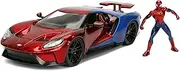 Jada 1:24 Diecast 2017 Ford GT with Spider-Man Figure,Red/Blue