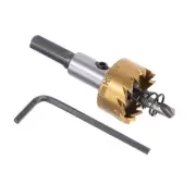 Hole Saw - [25mm] HSS (High Speed Steel) 4341 Drill Bit Cutter Titanium Plated