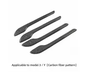 Tesla Model 3 & Model Y Car Handle Sticker ABS Carbon Fibre - Carbon Fibre