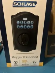 Schlage BE365 V CAM 716 Camelot Keypad Deadbolt In Aged Bronze