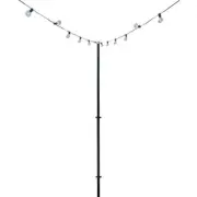 ALLSOP Light Pole Stand H144" x W3.625" x D1.75" Mounting Brackets Deck Railing