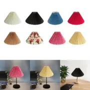 Pleated Lampshade E27 Clip on Cloth Barrel Ceiling Light Shade for Candle Bulbs