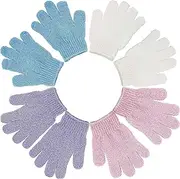 8 PCS Exfoliating Gloves,Exfoliating Gloves Body Scrub,Double Sided Exfoliating Glove,Body Scrubber Shower Gloves,Dead Skin Cell Remover Bathing Accessories