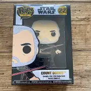 Funko POP! Star Wars COUNT DOOKU Enamel Pin w/ Removable Stand #22 Disney NEW