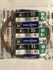 Southwire 25 ft 6 awg Bare Copper Wire