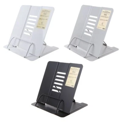 Portable Metal Adjustable Reading Book Holder Support Document Shelf Bookstand