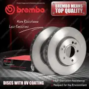 2x Front Brembo UV Disc Brake Rotors for Ford Fiesta WS WT WZ CB1 CCN Rear Disc (for: Ford)