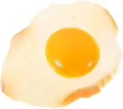 BRIGHTFUFU Fake Food Fried Egg Model Realistic Fried Egg Prop for Kitchen Decor Table Display Photography Decoration for Home Restaurant