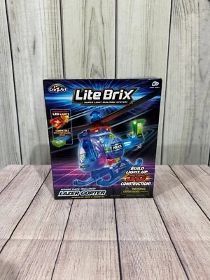 CraZart Lite Brix Laser Copter Light Up Helicopter New Factory Sealed Pieces