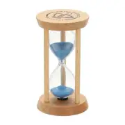 1Pcs 5 Minutes Sand Timer, Wooden Sand Watch for Home, Blue