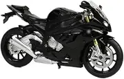 Motorcycle Model with Steering Movable Stand for S1000RR 1:12 Motorcycle Simulation Alloy Model Collection Decoration Gifts(Black)