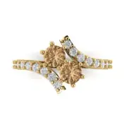 1.98Ct Round Cut Champagne Gemstone Gold Engagement Promise Wedding Bridal Ring