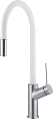 Oliveri Vilo White and Brushed Pull Out Mixer Tap