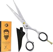 K5 International Hair Cutting Scissors Professional Hairdressing Barber Shears Japanese Stainless Steel Razor Edge Scissors for Hair Salon, Men, Women and Kid’s 6 inch