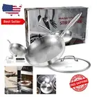 Premium Induction-Compatible Frying Pan with Lid - 8.5" Stainless Steel Skillet