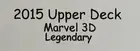 2015 UD Marvel 3D Playable DBG Man-Thing lot [Eternity of Solitude]