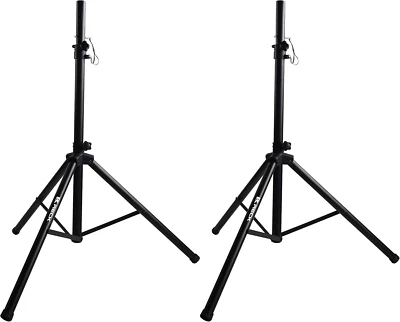 RECK Professional PA DJ 2 Tripod Speaker Stands,4-6Ft Adjustable Height, 35Mm Co