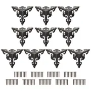 65x65x65mm Metal Box Corner Protectors Edge Guard Iron Bronze Tone 12pcs