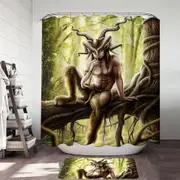 Cool Fantasy Art Faunus the Goat Man Creature Shower Curtain