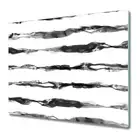 Glass Induction Ceramic Hob Cover Inked Stripes Abstract Watercolour 60x52