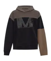 MM6 Maison Margiela Logo Printed Color-Block Hoodie S,L,XXL Black